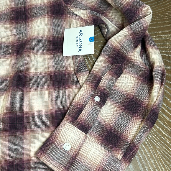 NEW! With Tags Men’s Soft Flannel Eggplant Purple Plaid Shirt - Picture 6 of 9
